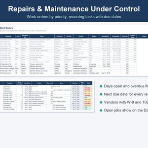 Rental Property Management Spreadsheet, Landlord & Airbnb Tracker (Excel, Google Sheets) image 9