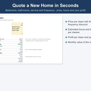 Cleaning Business Spreadsheet, Client, Job & Invoice Tracker (Excel, Google Sheets) 画像 6