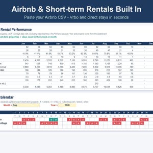 Rental Property Management Spreadsheet, Landlord & Airbnb Tracker (Excel, Google Sheets) image 5