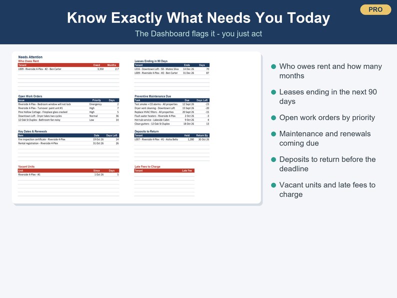 Rental Property Management Spreadsheet, Landlord & Airbnb Tracker (Excel, Google Sheets) image 3