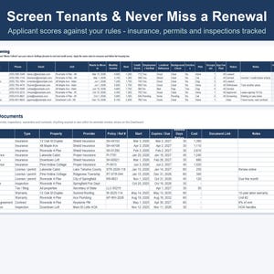 Rental Property Management Spreadsheet, Landlord & Airbnb Tracker (Excel, Google Sheets) image 10