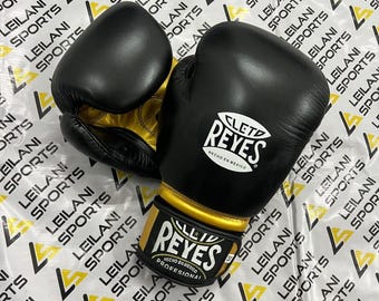 Echte Cleto Reyes bokshandschoenen van rundleer, topkwaliteit, met vetersluiting, ideaal voor kickboksen.