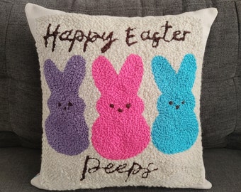 DIGITAL PATTERN, Needle Punch Pattern, 12" by 12" Needle Punch Pattern, Peeps, Easter Peeps, Instant PDF Download