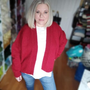 Easy Knit Cardigan Pattern: Beginner Chunky Sweater (PDF Pattern)