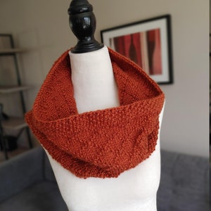 KNIT COWL PATTERN, Knit Perfect Diamond Cowl Pattern, Cowl Pattern, Fall Knit Cowl Pattern, Autumn Knit Cowl Pattern, Instant pdf download image 2