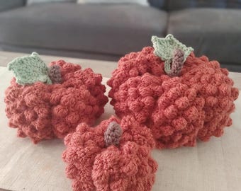 Crochet Bobble Pumpkin Pattern: Fall Decor (PDF Download)