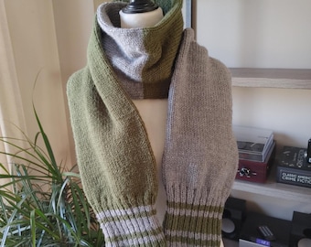 Knit Sport Scarf Pattern: Collegiate Team Colors (PDF Download)