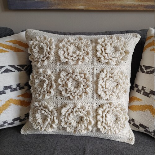CROCHET PATTERN the Mabel Pillow Cover PDF Pattern Boho Etsy
