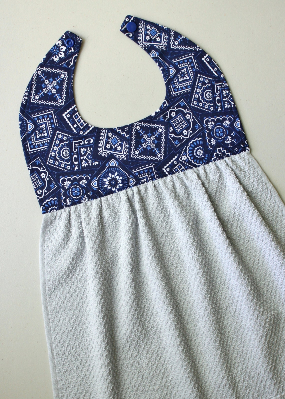 Blue Bandana Towel Bib Baby Bib Toddler Bib Dish Towel Etsy