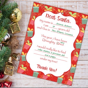 carta a papa noel