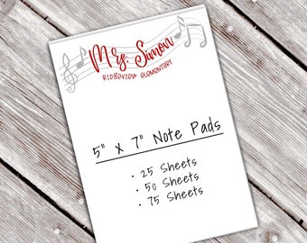 Music Teacher Personalized Notepad