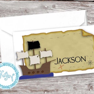 Pirate Ship Personalized Calling Card/Gift Tags/Stickers