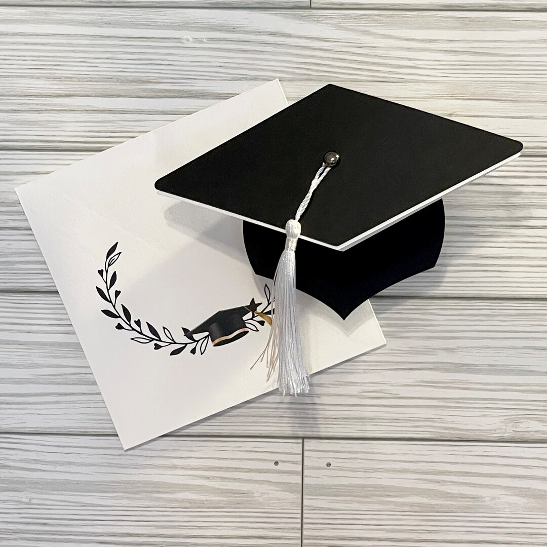 Diecut Graduation Cap Greeting Card Etsy