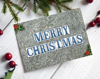 New Orleans Street Tiles &quot;Merry Christmas&quot; Greeting Cards