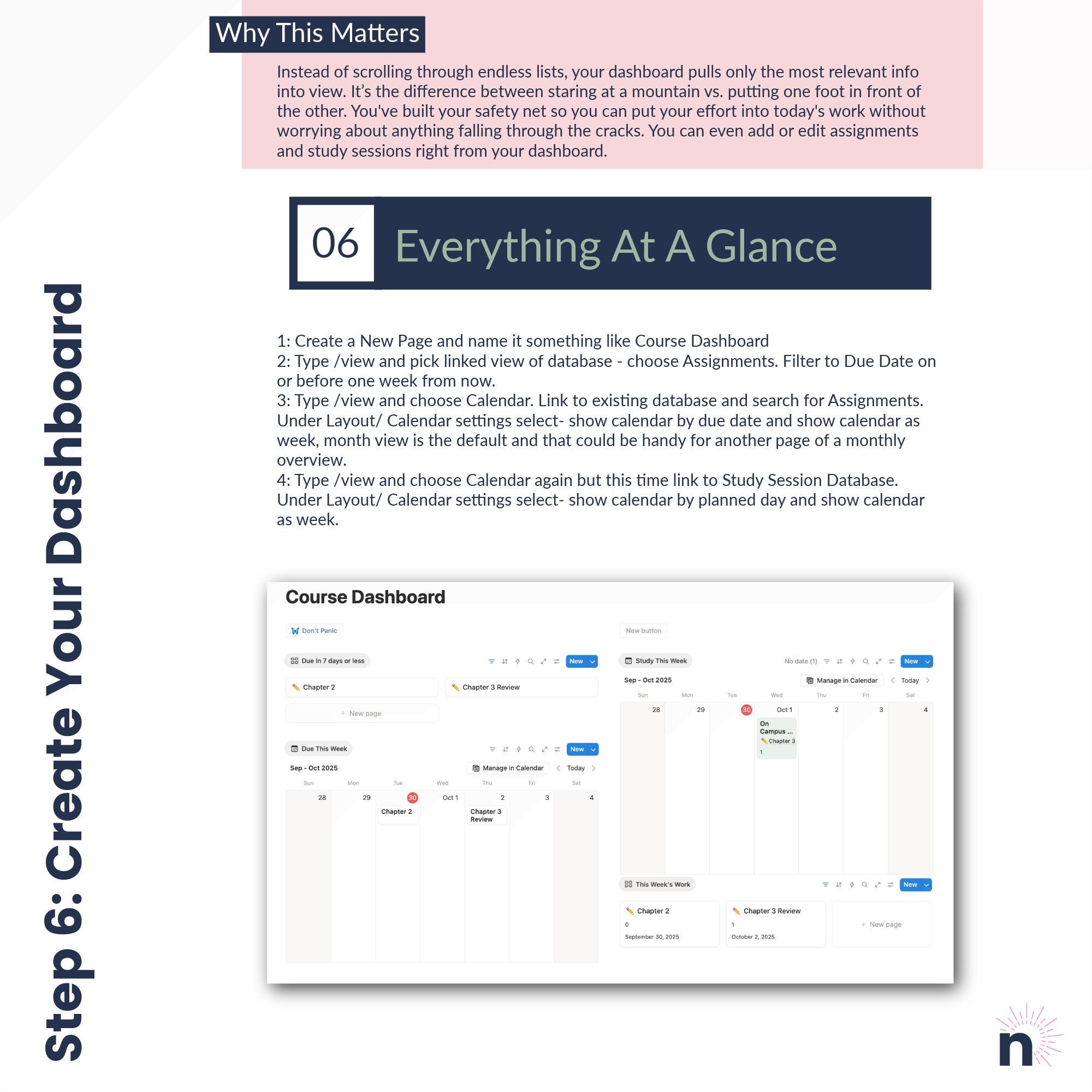 Notion Student Dashboard Guide | Build Your Own Study System | College ...