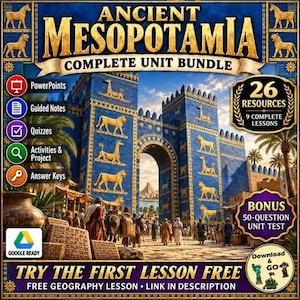 Ancient Mesopotamia Unit Bundle | Middle School World History Curriculum (Digital Download)