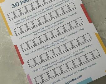 50 Book Challenge Poster