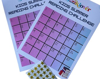 Kids Reading Challenge with Stickers