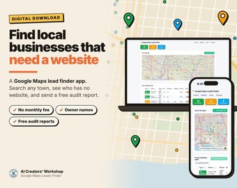 Application Google Maps Leads Finder : prospection d'entreprises locales, audit de site web, exportation CSV