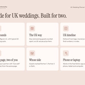 Notion Wedding Planner Template UK, Digital Wedding Planner, Budget Tracker, Guest List, Seating Chart, Wedding Checklist and Timeline image 7