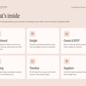 Notion Wedding Planner Template UK, Digital Wedding Planner, Budget Tracker, Guest List, Seating Chart, Wedding Checklist and Timeline image 2