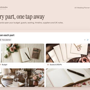 Notion Wedding Planner Template UK, Digital Wedding Planner, Budget Tracker, Guest List, Seating Chart, Wedding Checklist and Timeline image 4