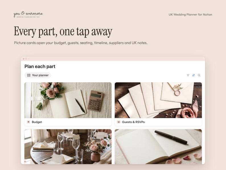 Notion Wedding Planner Template UK, Digital Wedding Planner, Budget Tracker, Guest List, Seating Chart, Wedding Checklist and Timeline image 4