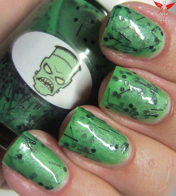 Halloween Frankenstein Nail Polish Etsy