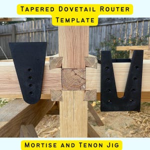 Tapered Dovetail Router Jig Template - Timber Framing Jig - Dovetail Router Template for Joists, DIY Timber Frame Pergolas