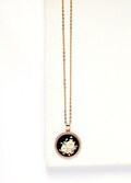 Barong Tagalog Inspired Embroidered Necklace, Filipiniana Minimalist Jewelry, Filipino Wedding Necklace, Flower Embroidery Pendant product logo