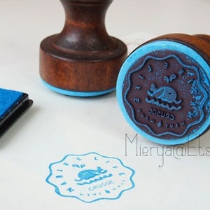 Timbro con sigillo postale da 1 pezzo - Timbro stile vintage - Timbro di gomma - Timbro decorativo - Balena
