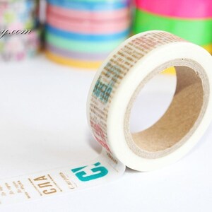 Japanse washitape: decoratief papieren maskeringstape (15 mm x 10 m)