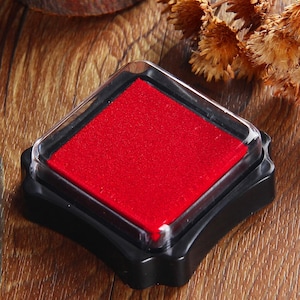 Red Square Ink Pad: Rubber Stamp Ink (60mm)