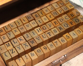 alphabet stamps set etsy