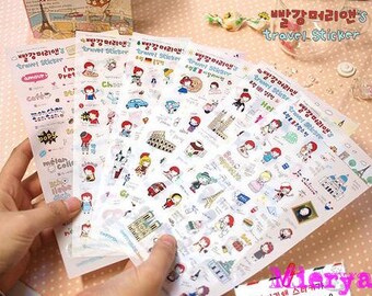 YPSelected Set of 16 Sheets/320pcs Deco Craft Stickers Diary Paper Sticker Scrapbooking Gift