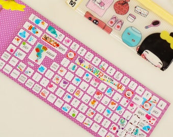 1 Sheet Luminous 3D Epoxy Keyboard Sticker - Keyboard Decals - Sticker - Elephant Style -EM64964