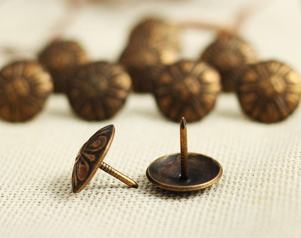 Vintage Iron Push Pins: Decorative Thumbtacks, 20 PCS - Etsy