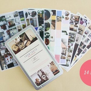 Tin Box Masking Sticker Set - Sticker Set - Deco Stickers - 14 Sheets - 18.5 x 10.5 cm - Tokyo