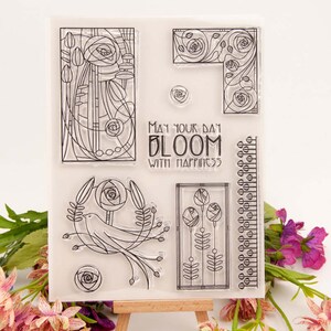 MU クリアスタンプ　ボタニカル　Floral  poetry MU クリアスタンプボタニカルFloral poetry