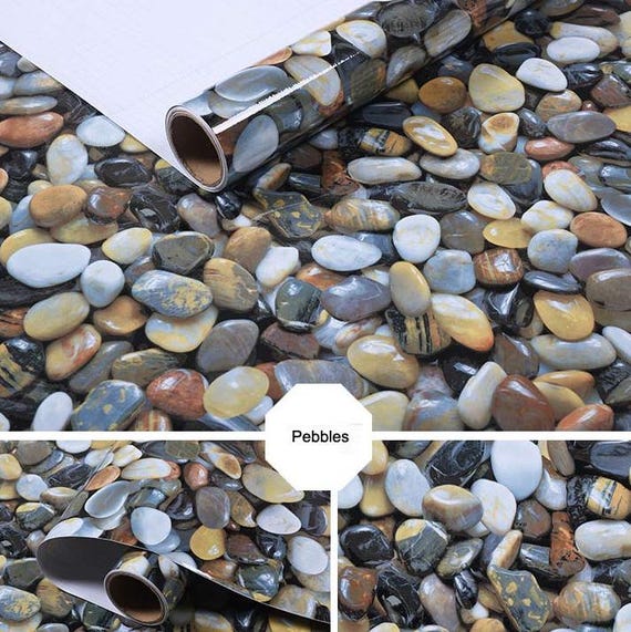 Pebble Marble Contact Paper: Self Adhesive Vinyl Film (3m x 0.6m)