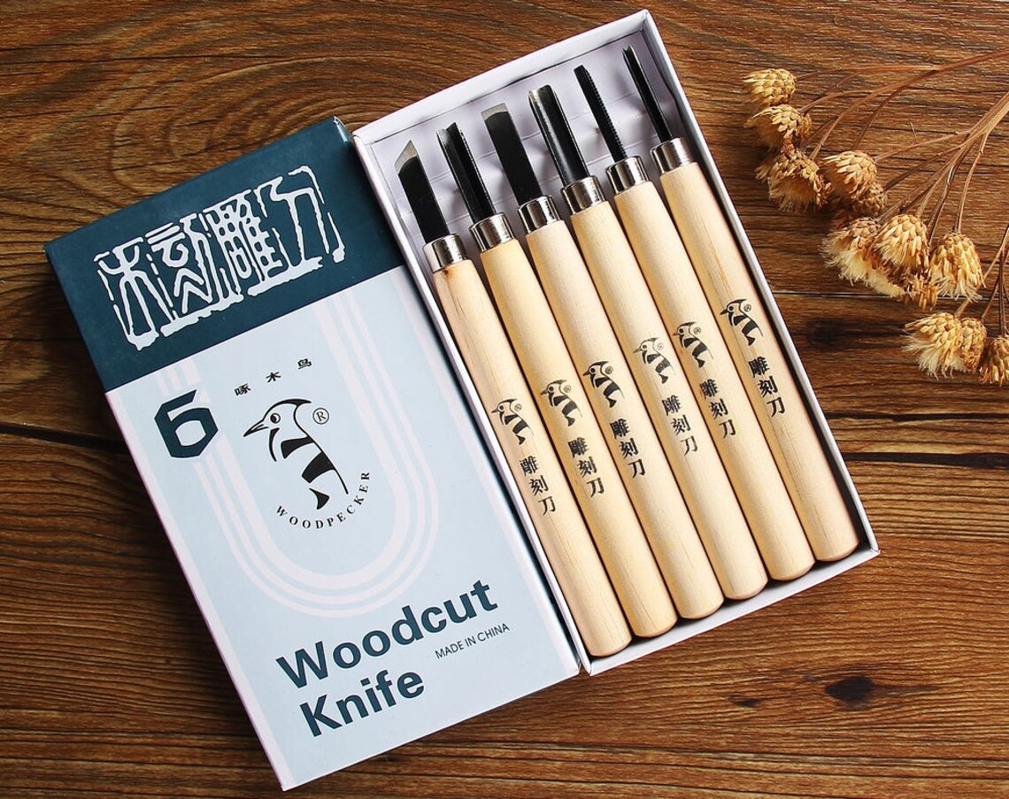 Graver Set Metal Head Rubber Graver Set - Carving Knife - Carver - 6 Pcs Included ...