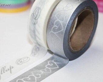 Set di nastri washi giapponesi: nastro adesivo decorativo in carta, 2 rotoli