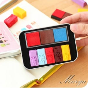 &quot;Koreanischer Stempel & Stempelkissen - &quot;&quot;Do Box Tagebuch&quot;&quot; Stempel.&quot;