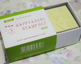 DIY Korean Rubber Stamp - Wood Stamp - Dog Stamp - Diary Stamp - Deco Stamp - 9 pcs-EM62409