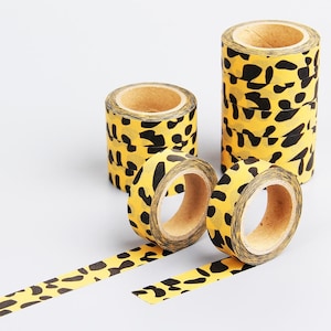 10 Rolls Washi Tapes - Yellow Leopard Style - Japanese Washi Tape - Masking Tape - Deco Tape - Filofax - Gift Wrapping