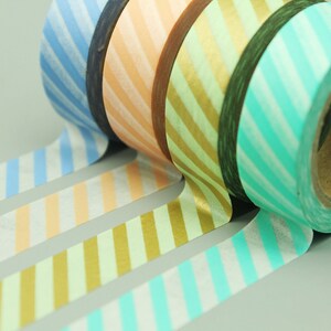 4 Rolls Washi Tapes - Japanese Washi Tape - Masking Tape - Deco Tape - Filofax - Gift Wrapping -EMS61996