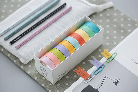 Solid Color Washi Tapes Japanese Washi Tape Masking Tape Deco Tape Washi  Paper Filofax ME3612 