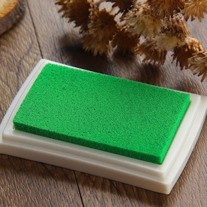 Craft Ink Pad - Stamp Inkpad - Waterproof Ink Oil on Paper, Wood, Fabric - Green