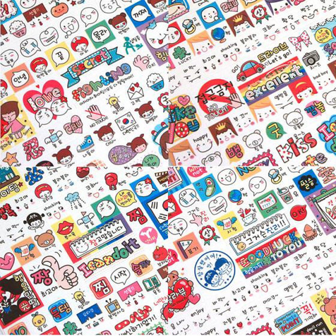 Korean Deco Sticker Set Diary Sticker Paper Sticker - Etsy