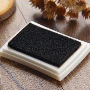 Craft Ink Pad - Stamp Ink Pad on Paper, Fabric, Wood - waterproof inkpad for rubber stamp - Black